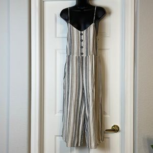 Striped Jumpsuit Sz L